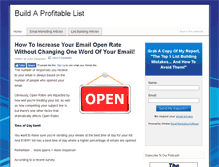 Tablet Screenshot of buildaprofitablelist.com